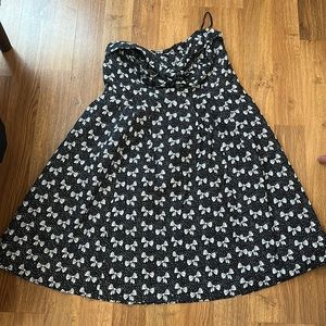 eShakti navy blue strapless dress